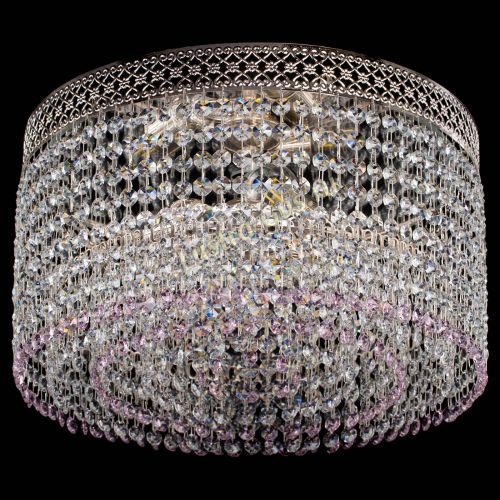 Люстра Венеция Капель №3 розовая в Саратове Гусь Хрустальный