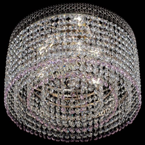 Люстра Венеция Капель №3 розовая в Саратове Гусь Хрустальный