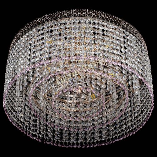 Люстра Венеция Капель №5 розовая в Саратове Гусь Хрустальный