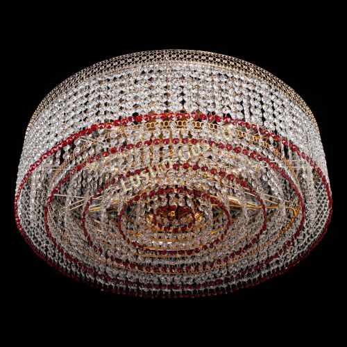 Люстра Венеция Капель №8 оптикон красная в Саратове Гусь Хрустальный