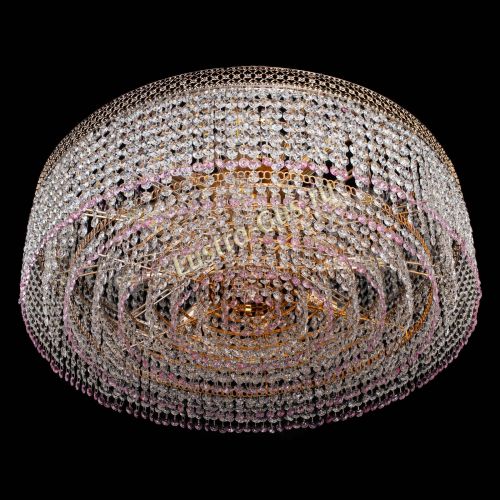 Люстра Венеция Капель №8 оптикон розовая в Саратове Гусь Хрустальный
