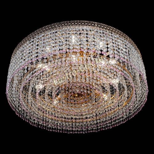 Люстра Венеция Капель №8 оптикон розовая в Саратове Гусь Хрустальный