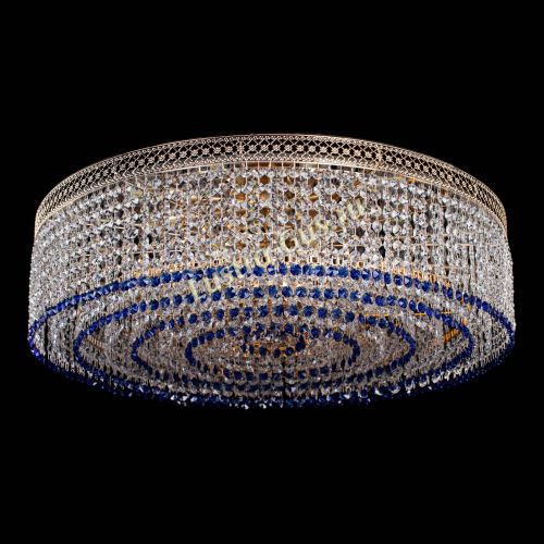 Люстра Венеция Капель №8 оптикон синяя в Саратове Гусь Хрустальный