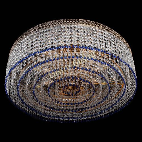 Люстра Венеция Капель №8 оптикон синяя в Саратове Гусь Хрустальный