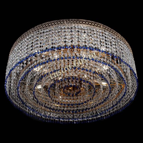 Люстра Венеция Капель №8 оптикон синяя в Саратове Гусь Хрустальный