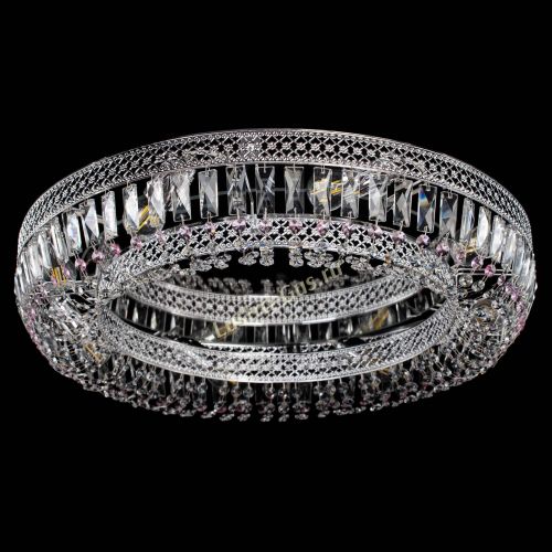 Люстра Венеция Кольцо №8 пластинка розовая в Саратове Гусь Хрустальный