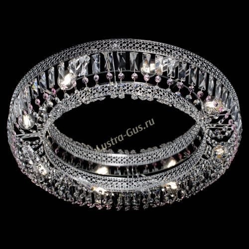 Люстра Венеция Кольцо №8 пластинка розовая в Саратове Гусь Хрустальный