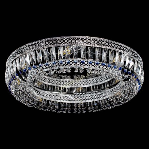 Люстра Венеция Кольцо №8 пластинка синяя в Саратове Гусь Хрустальный