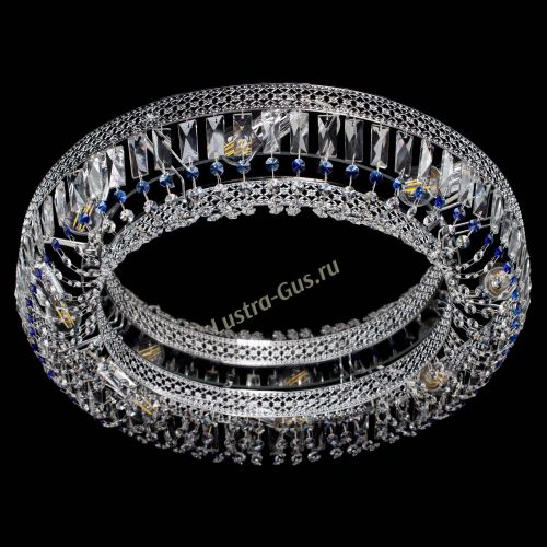 Люстра Венеция Кольцо №8 пластинка синяя в Саратове Гусь Хрустальный