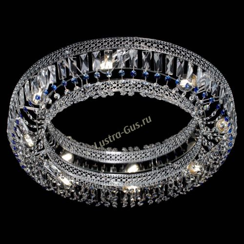 Люстра Венеция Кольцо №8 пластинка синяя в Саратове Гусь Хрустальный