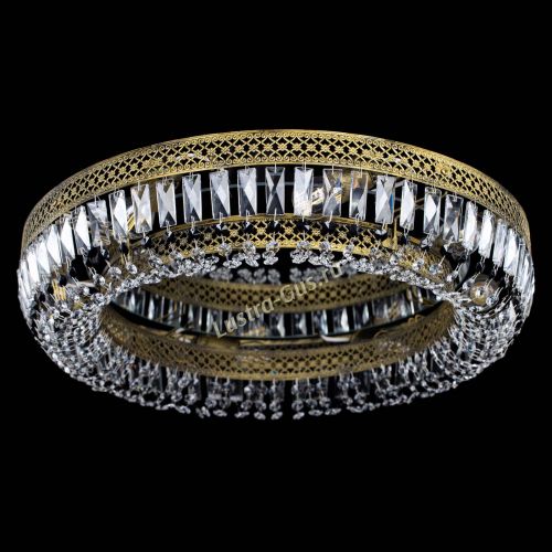 Люстра Венеция Кольцо №8 пластинка под бронзу Черная в Саратове Гусь Хрустальный