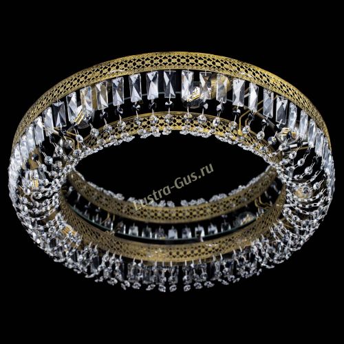 Люстра Венеция Кольцо №8 пластинка под бронзу Черная в Саратове Гусь Хрустальный