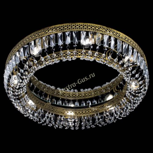 Люстра Венеция Кольцо №8 пластинка под бронзу Черная в Саратове Гусь Хрустальный