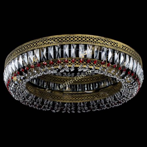 Люстра Венеция Кольцо №8 пластинка под бронзу Красная в Саратове Гусь Хрустальный