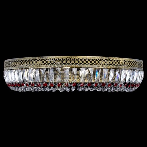 Люстра Венеция Кольцо №8 пластинка под бронзу Красная в Саратове Гусь Хрустальный