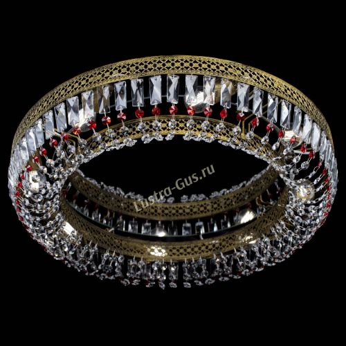 Люстра Венеция Кольцо №8 пластинка под бронзу Красная в Саратове Гусь Хрустальный