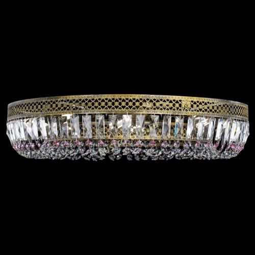 Люстра Венеция Кольцо №8 пластинка под бронзу Розовая в Саратове Гусь Хрустальный