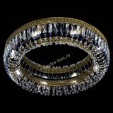 Люстра Венеция Кольцо №8 пластинка под бронзу Синяя в Саратове