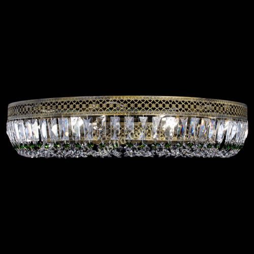 Люстра Венеция Кольцо №8 пластинка под бронзу Зеленая в Саратове Гусь Хрустальный