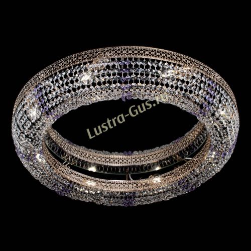 Люстра Венеция Кольцо №8 фиолетовая в Саратове Гусь Хрустальный