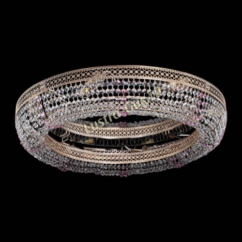 Люстра Венеция Кольцо №8 розовая в Саратове Гусь Хрустальный