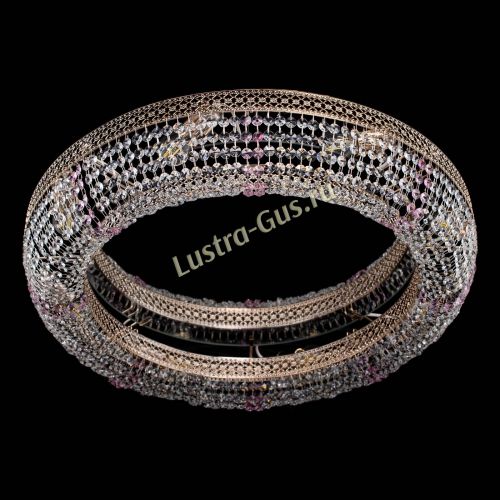 Люстра Венеция Кольцо №8 розовая в Саратове Гусь Хрустальный