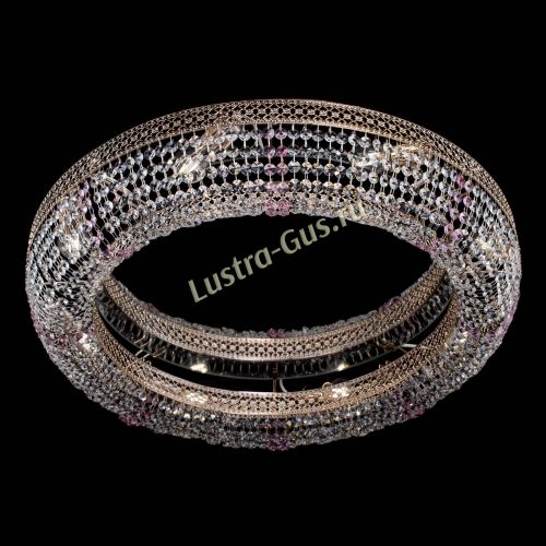 Люстра Венеция Кольцо №8 розовая в Саратове Гусь Хрустальный