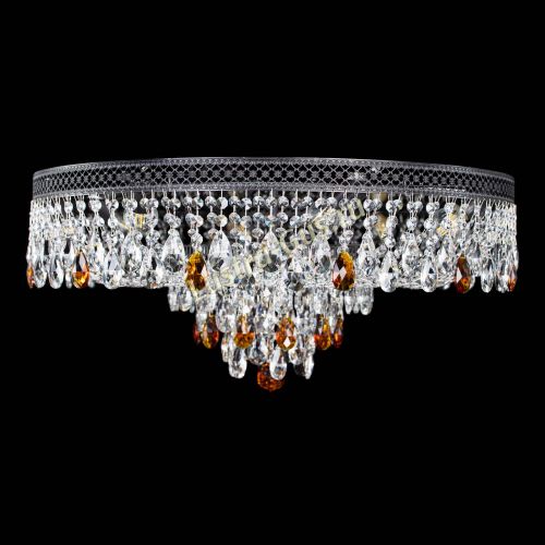 Люстра Венеция Кольцо Черная №8 чайная в Саратове Гусь Хрустальный