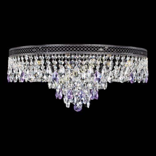 Люстра Венеция Кольцо Черная №8 фиолетовая в Саратове Гусь Хрустальный