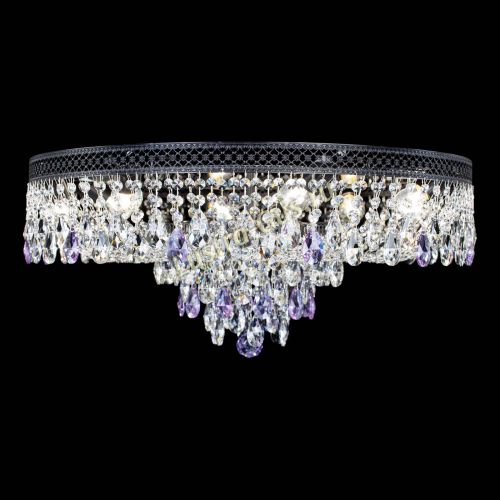 Люстра Венеция Кольцо Черная №8 фиолетовая в Саратове Гусь Хрустальный