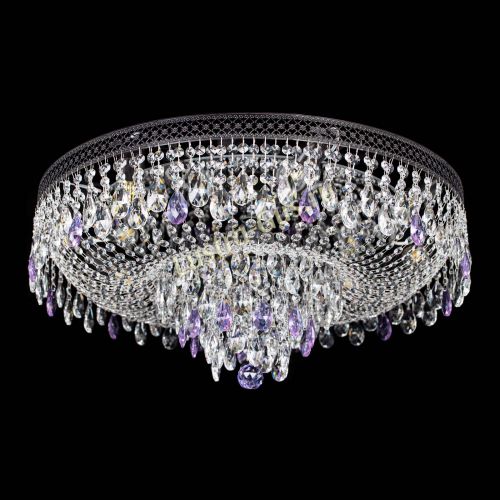 Люстра Венеция Кольцо Черная №8 фиолетовая в Саратове Гусь Хрустальный