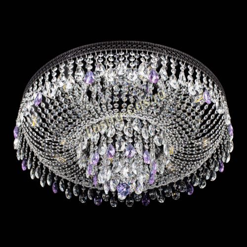 Люстра Венеция Кольцо Черная №8 фиолетовая в Саратове Гусь Хрустальный