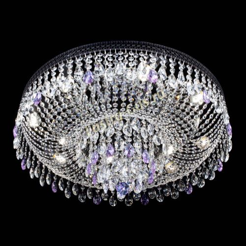 Люстра Венеция Кольцо Черная №8 фиолетовая в Саратове Гусь Хрустальный