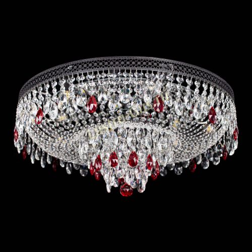 Люстра Венеция Кольцо Черная №8 красная в Саратове Гусь Хрустальный