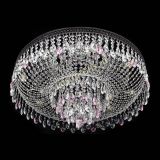 Люстра Венеция Кольцо Черная №8 розовая в Саратове