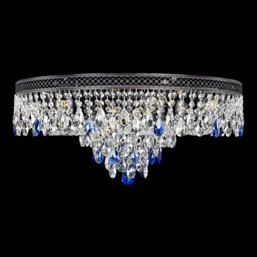 Люстра Венеция Кольцо Черная №8 синяя в Саратове Гусь Хрустальный