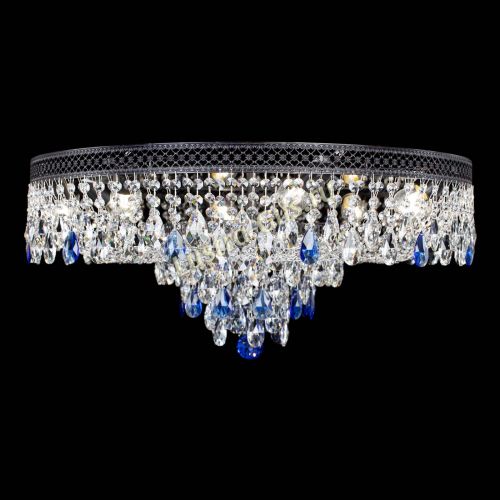 Люстра Венеция Кольцо Черная №8 синяя в Саратове Гусь Хрустальный