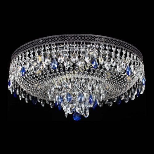 Люстра Венеция Кольцо Черная №8 синяя в Саратове Гусь Хрустальный