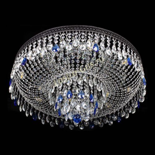 Люстра Венеция Кольцо Черная №8 синяя в Саратове Гусь Хрустальный