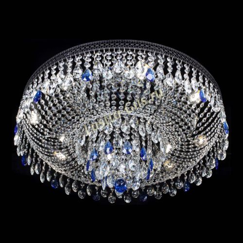 Люстра Венеция Кольцо Черная №8 синяя в Саратове Гусь Хрустальный