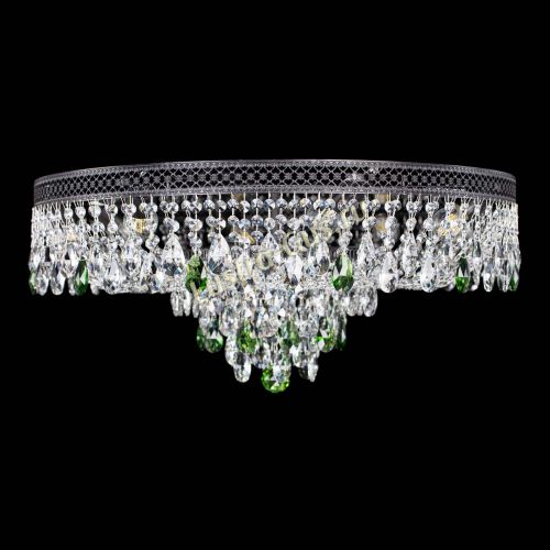 Люстра Венеция Кольцо Черная №8 зеленая в Саратове Гусь Хрустальный