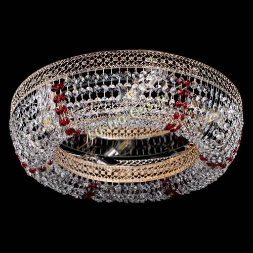 Люстра Венеция Кольцо красная в Саратове Гусь Хрустальный