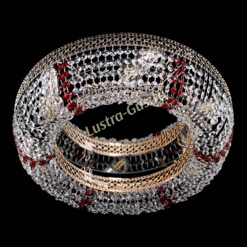 Люстра Венеция Кольцо красная в Саратове Гусь Хрустальный