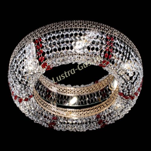 Люстра Венеция Кольцо красная в Саратове Гусь Хрустальный