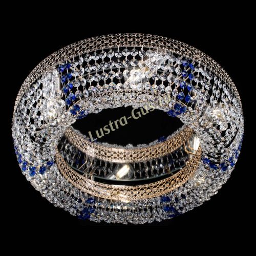 Люстра Венеция Кольцо синяя в Саратове Гусь Хрустальный