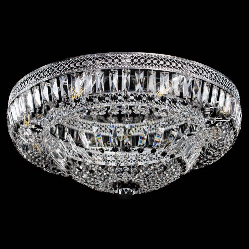 Люстра Венеция Купол пластинка 600 Черная в Саратове Гусь Хрустальный