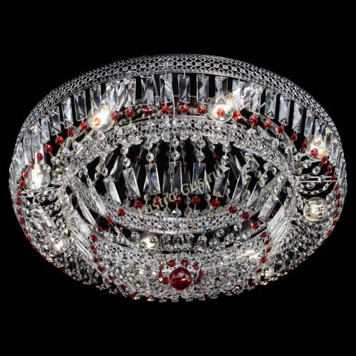 Люстра Венеция Купол пластинка 600 Красная в Саратове Гусь Хрустальный