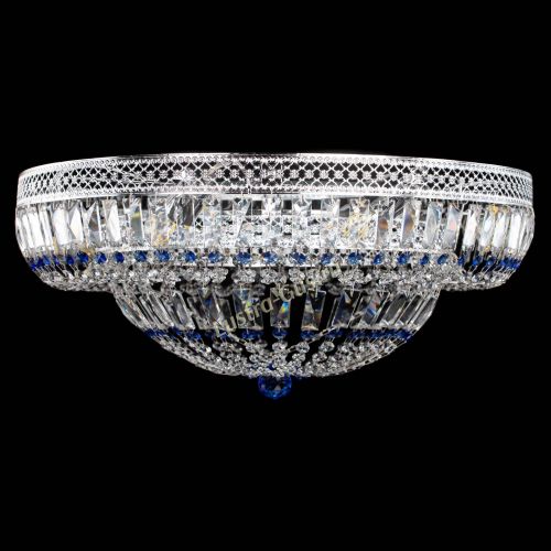 Люстра Венеция Купол пластинка 600 Синяя в Саратове Гусь Хрустальный