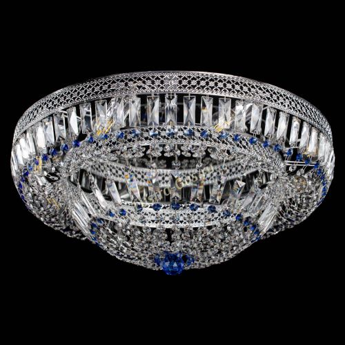 Люстра Венеция Купол пластинка 600 Синяя в Саратове Гусь Хрустальный