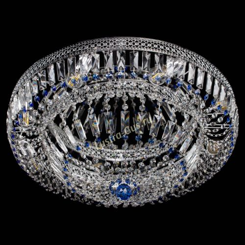 Люстра Венеция Купол пластинка 600 Синяя в Саратове Гусь Хрустальный
